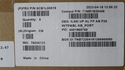 Lenovo IdeaPad 5 16IRL8 Palmrest Cover Touchpad Keyboard Portuguese 5CB1L50519