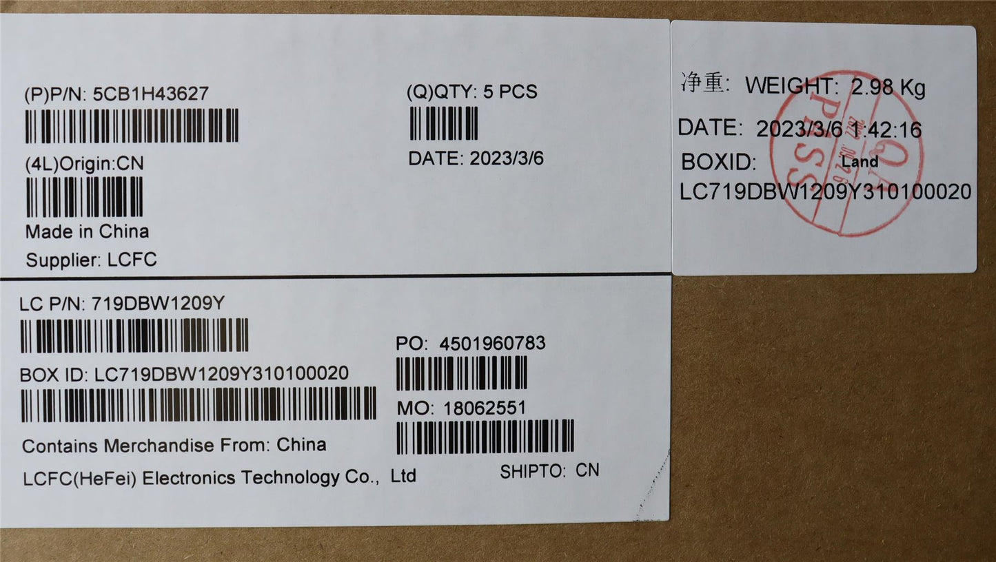 Lenovo Upper Case ASM_EUROENGL82RJNFPABBL 5CB1H43627
