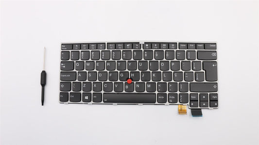 Lenovo ThinkPad T470s Keyboard Portuguese Silver/Black Keys Backlit 01ER873