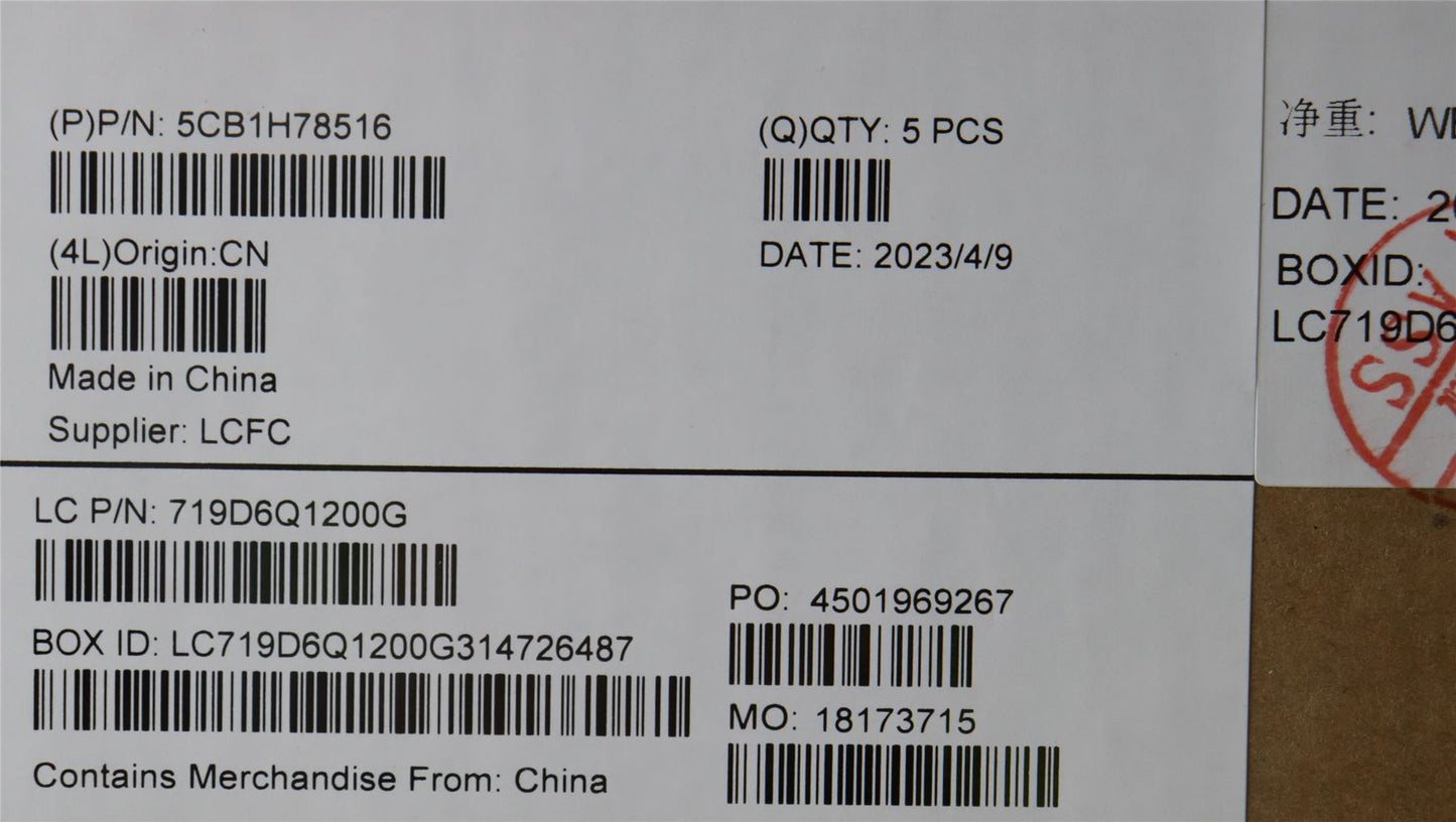 Lenovo Upper Case ASM_UKE L82RE SG RGB 5CB1H78516