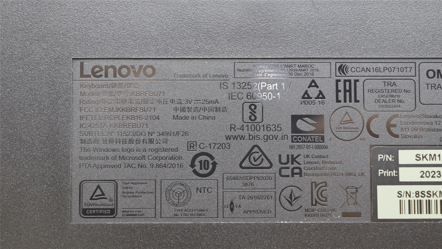 Lenovo WL KM Calliope BK CZE/SLK 5KM0U87681