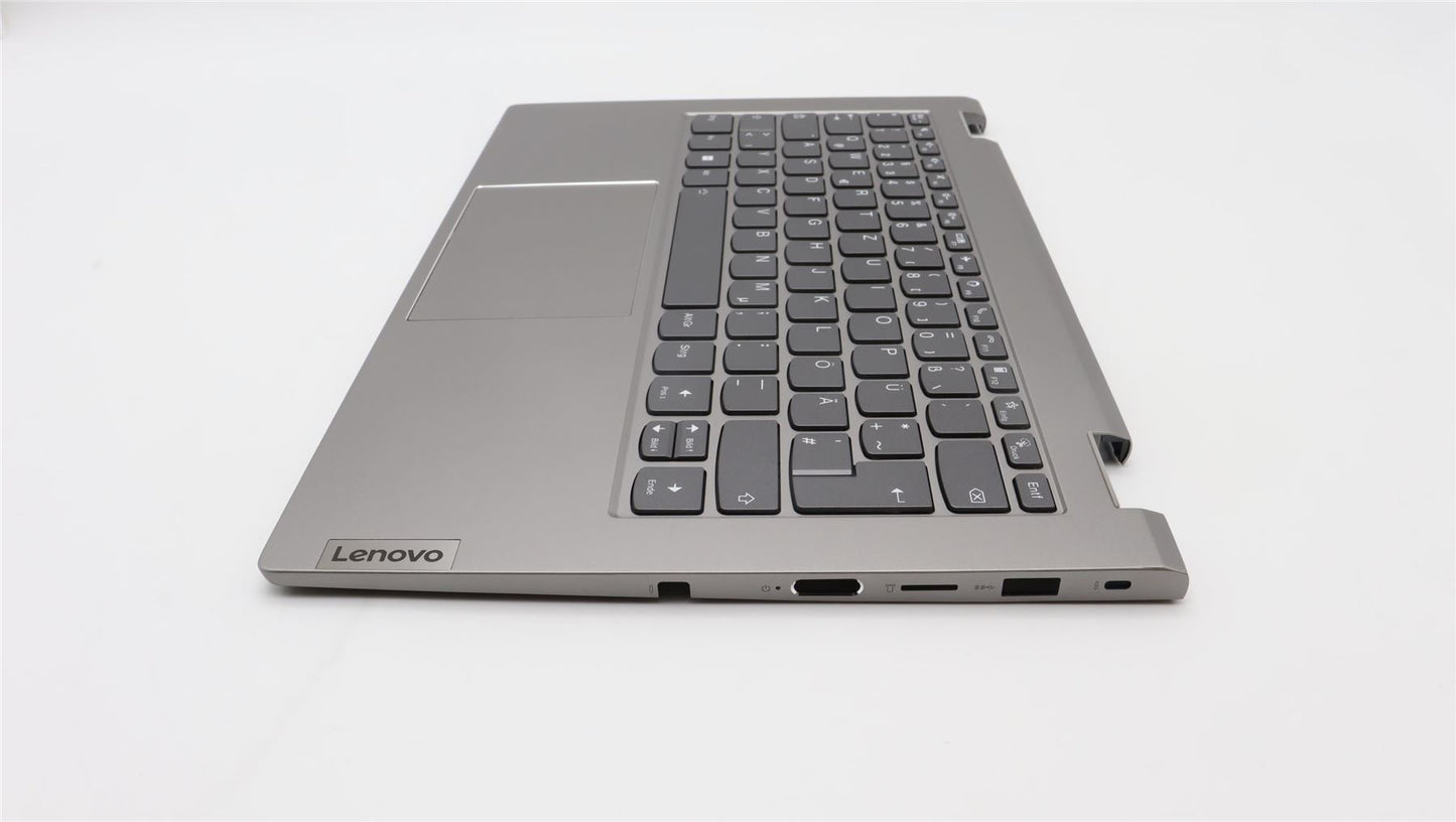 Lenovo Yoga 14s G3 IRU Palmrest Cover Touchpad Keyboard German Grey 5CB1L43744