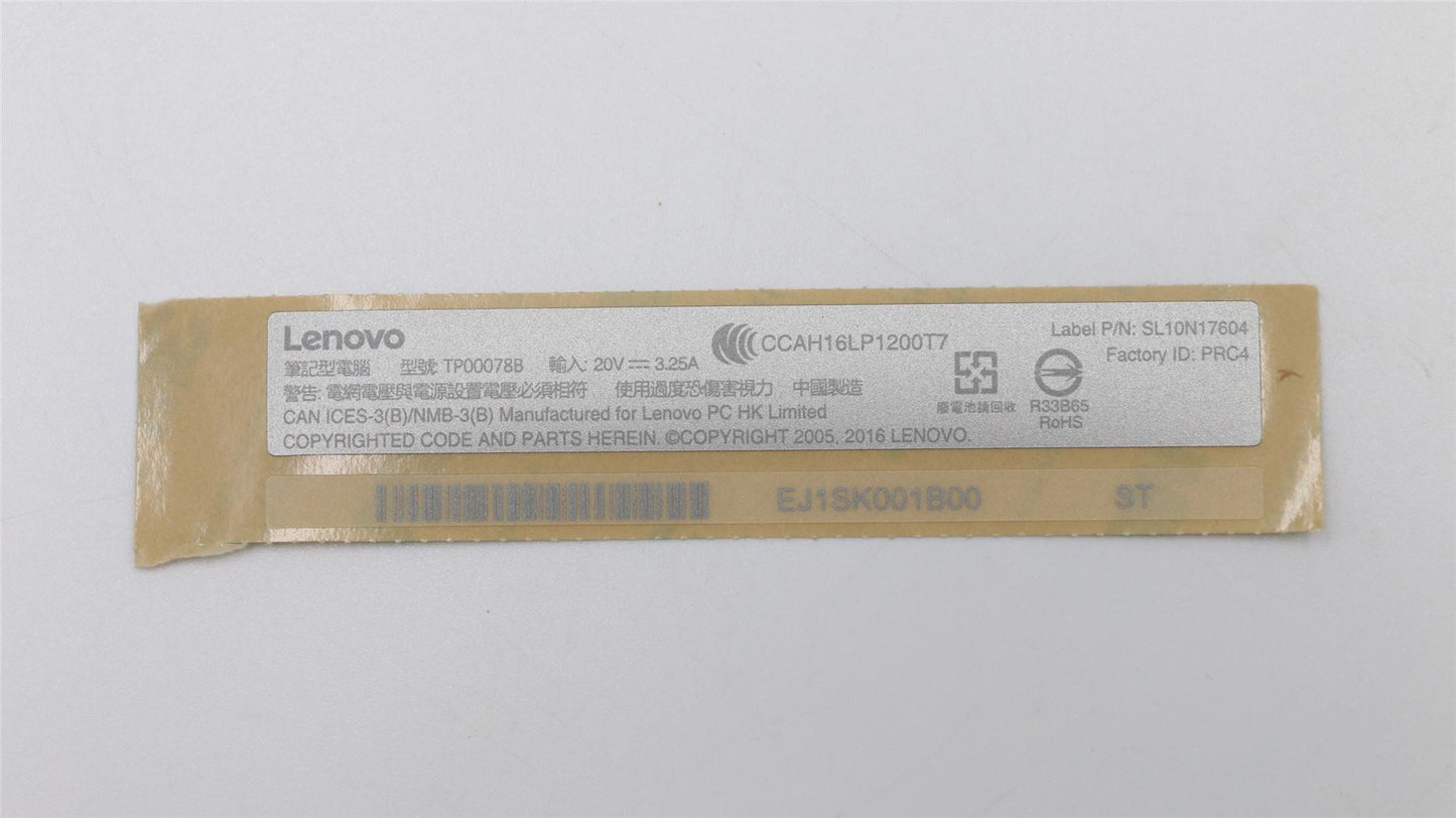 Lenovo 01LW039 Strom2 FRU GEO LBL Kit Silver