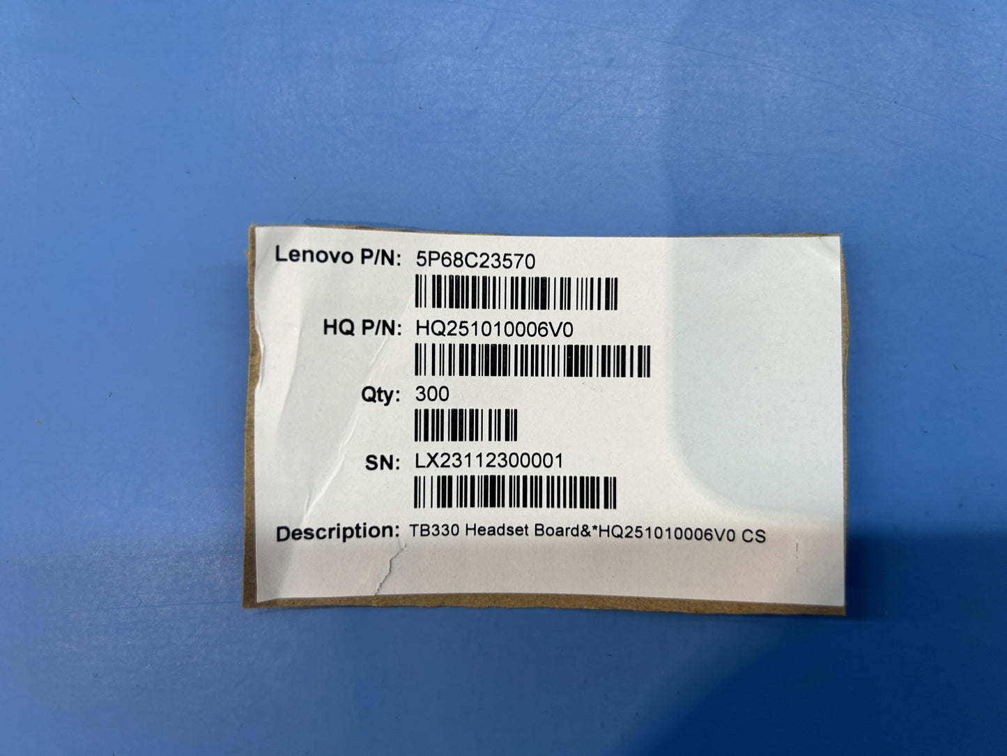Lenovo TB330 Headset Board&*HQ251010006V0 CS Board 5P68C23570