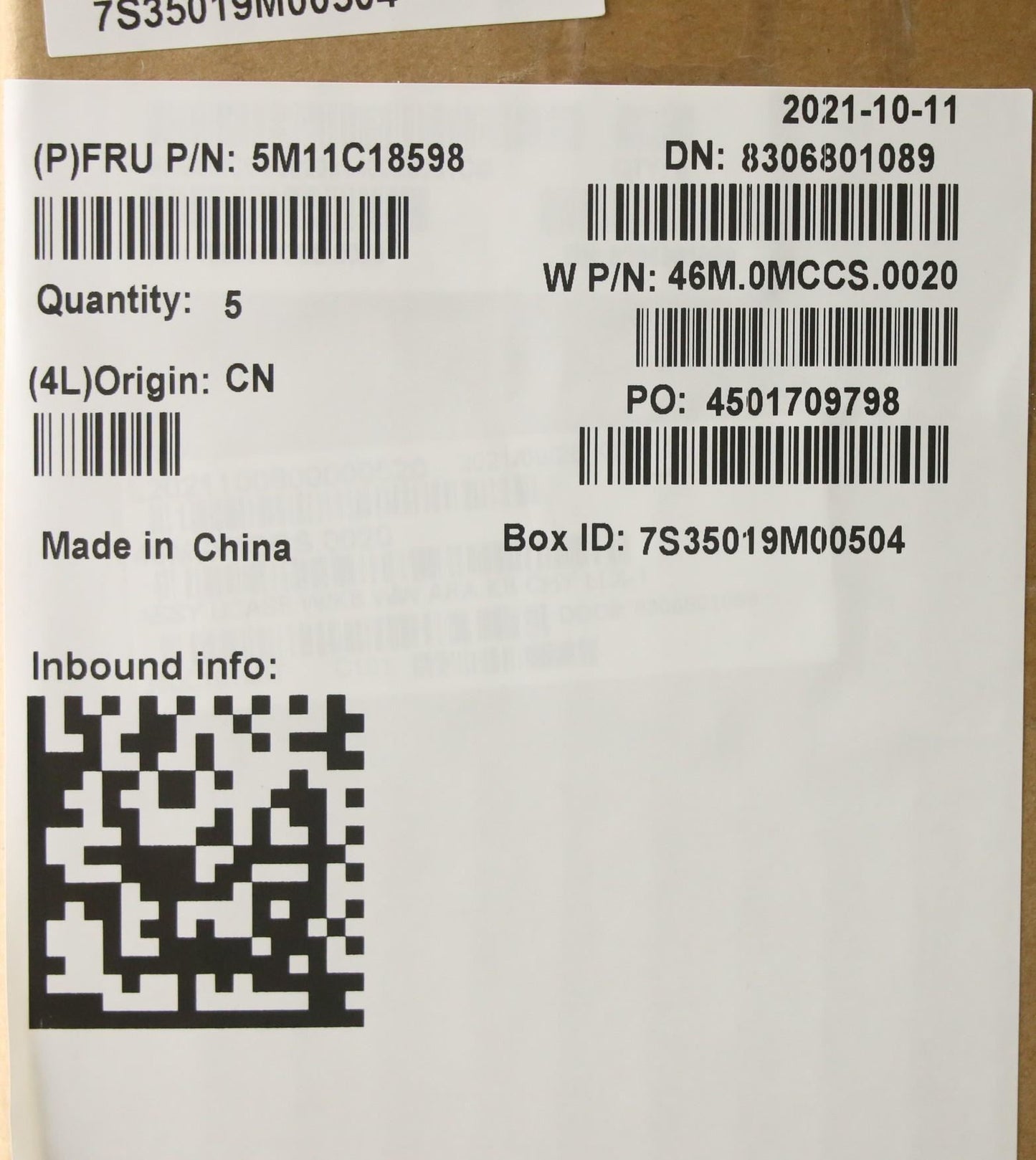 Lenovo WW C-Cvr+ARA KB ASM,CHY 5M11C18598
