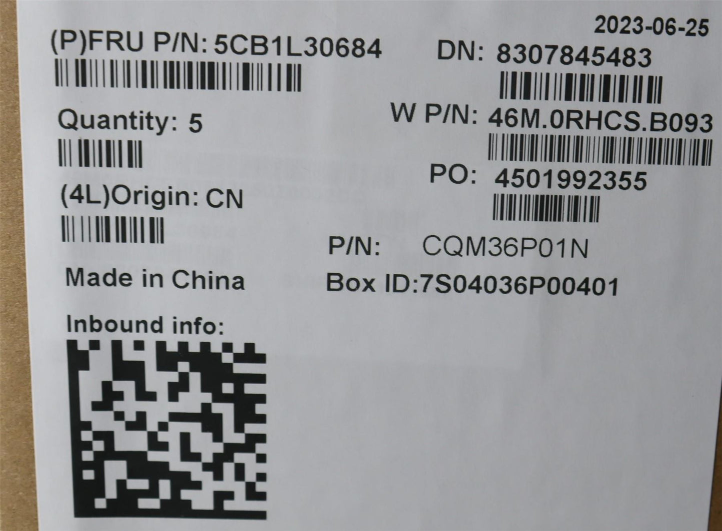 Lenovo Upper Case ASM_CZE/SLK W82Y0 AGBL 5CB1L30684