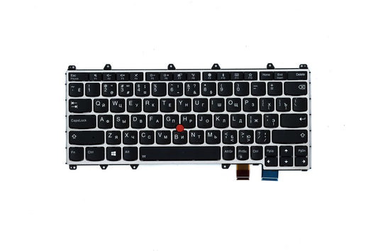 Genuine Lenovo Yoga 370 Keyboard Russian Silver Backlit 01EN450 01AV739