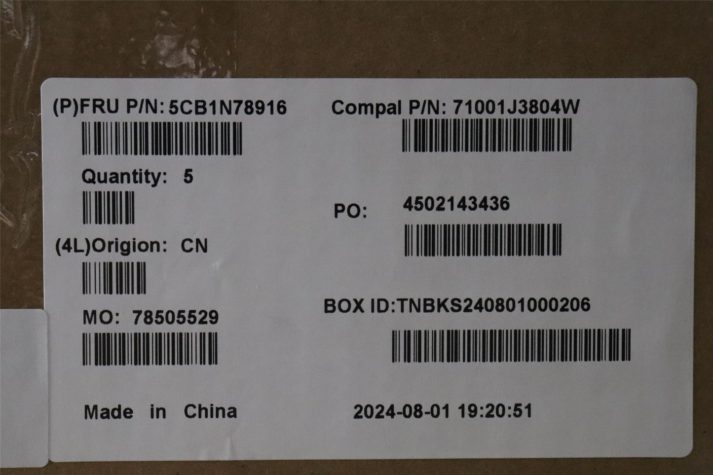 Lenovo UpperCase_ENG C 83G1 CG FP NBL 5CB1N78916