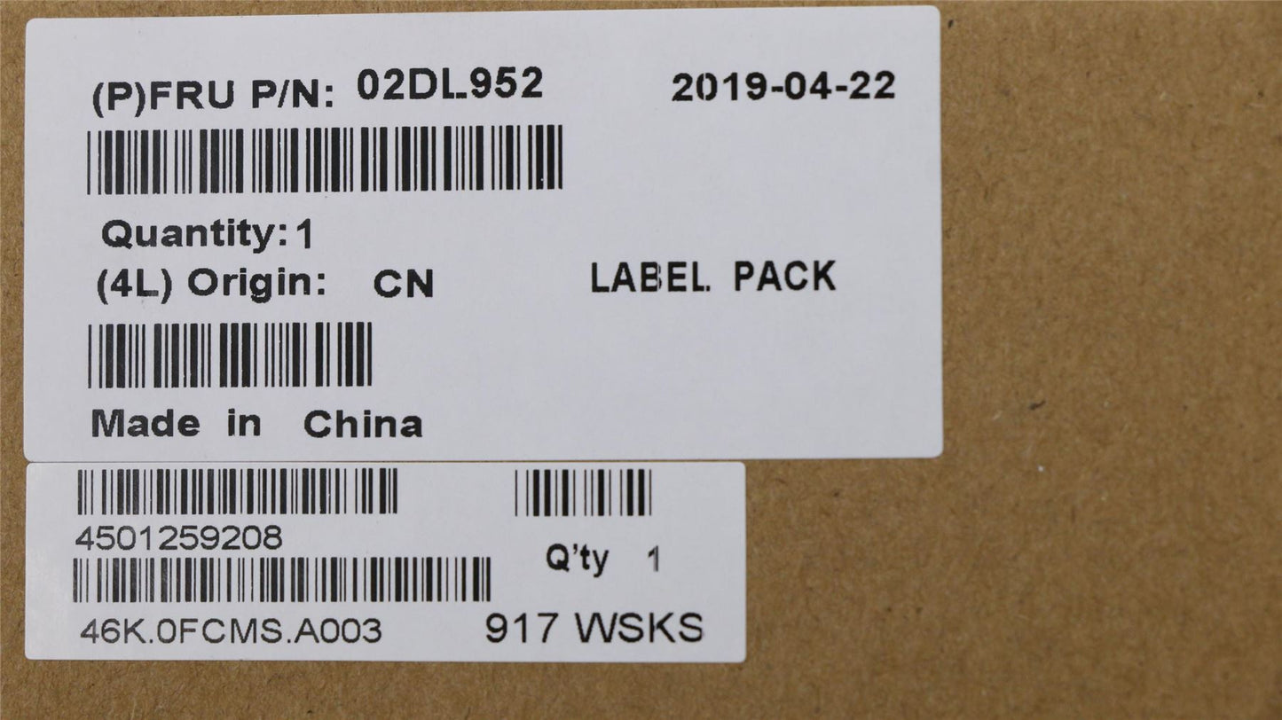 Lenovo LABEL Kylo-2 FRU GEO Label Kit Silver 02DL952