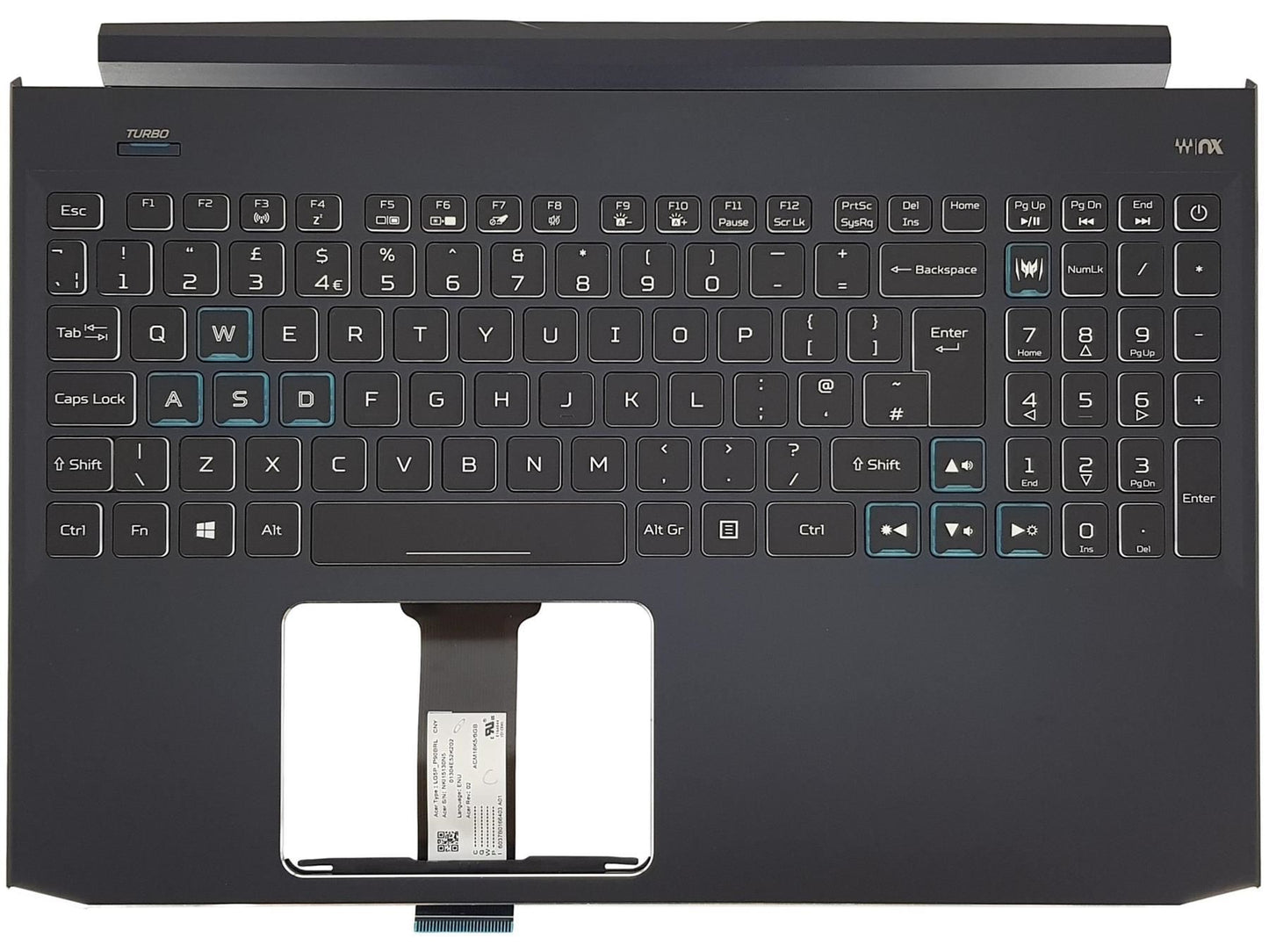 Acer Predator Helios PH315-52 Handballenauflage Tastatur UK Schwarz 6B.Q53N4.002