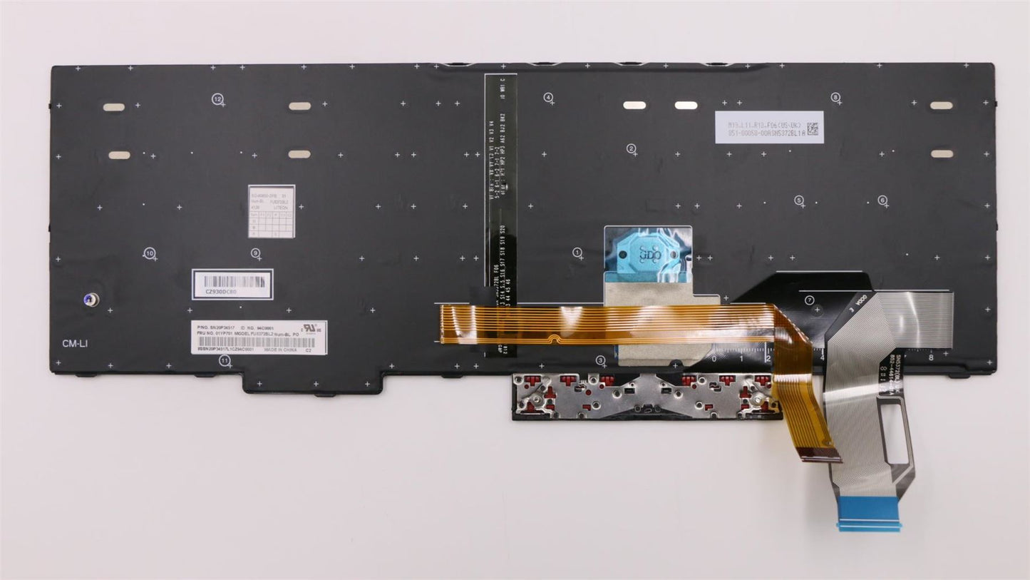 Lenovo ThinkPad E580 E590 L580 L590 P52 P53 P53s P72 P73 T590 Keyboard 01YP701
