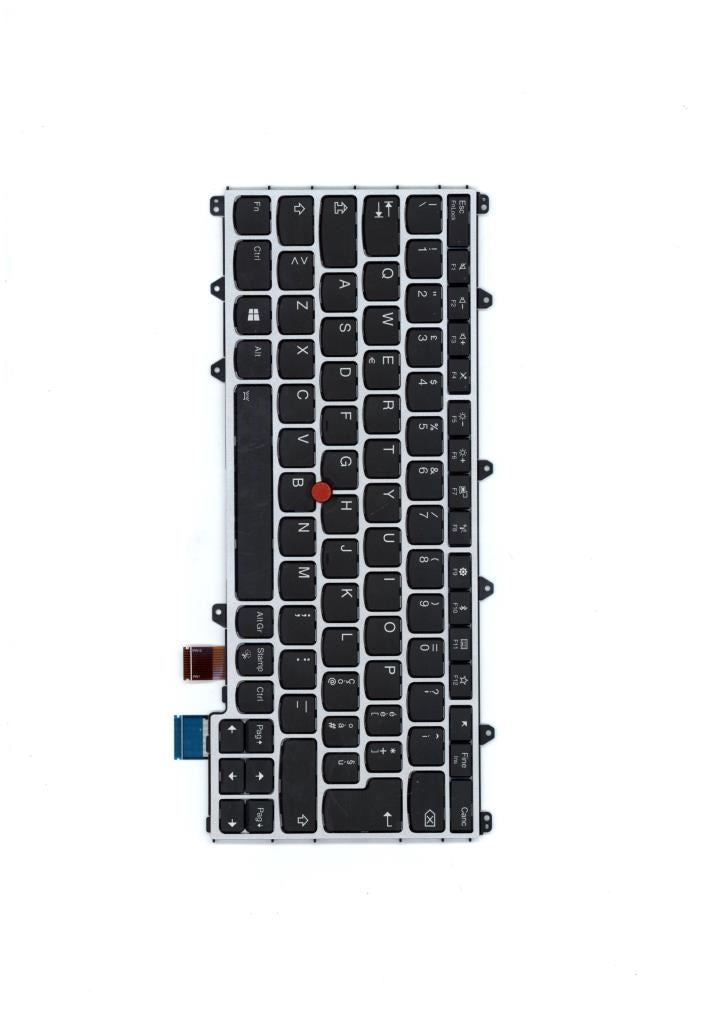 Genuine Lenovo Yoga X380 Keyboard Italy Silver Backlit 01HX117 01HW672