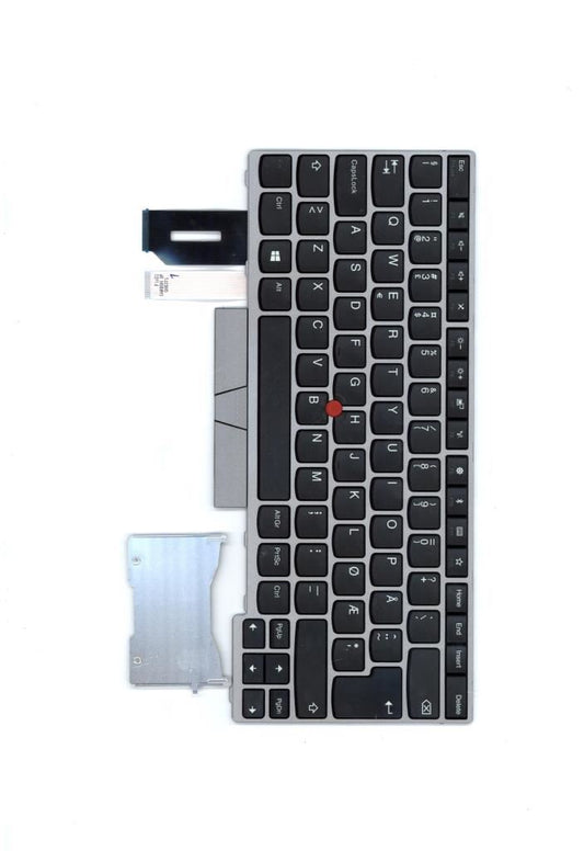 Lenovo ThinkPad T480s L380 L390 E480 E490 Keyboard Norwegian Silver 01YN400