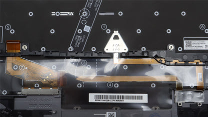 Lenovo Yoga X1 8th Gen Palmrest Cover Keyboard German Grey Backlit 5M11H62261