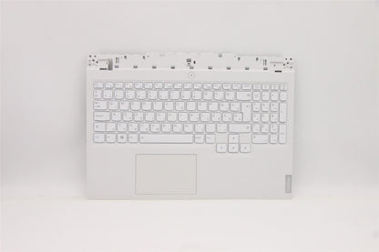 Lenovo Legion 5-15ACH6 Keyboard Palmrest Top Cover Hungarian White 5CB1C93107