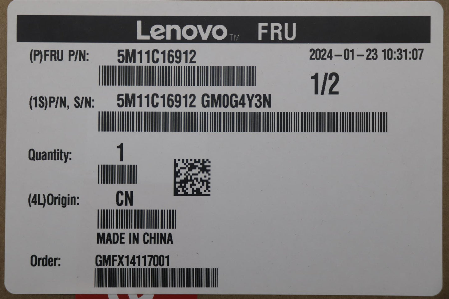 Lenovo MECH_ASM bezel logo 5M11C16912