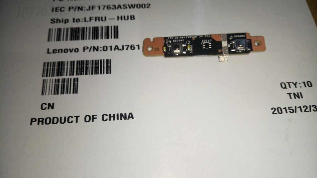 Lenovo control Power Board 01AJ761