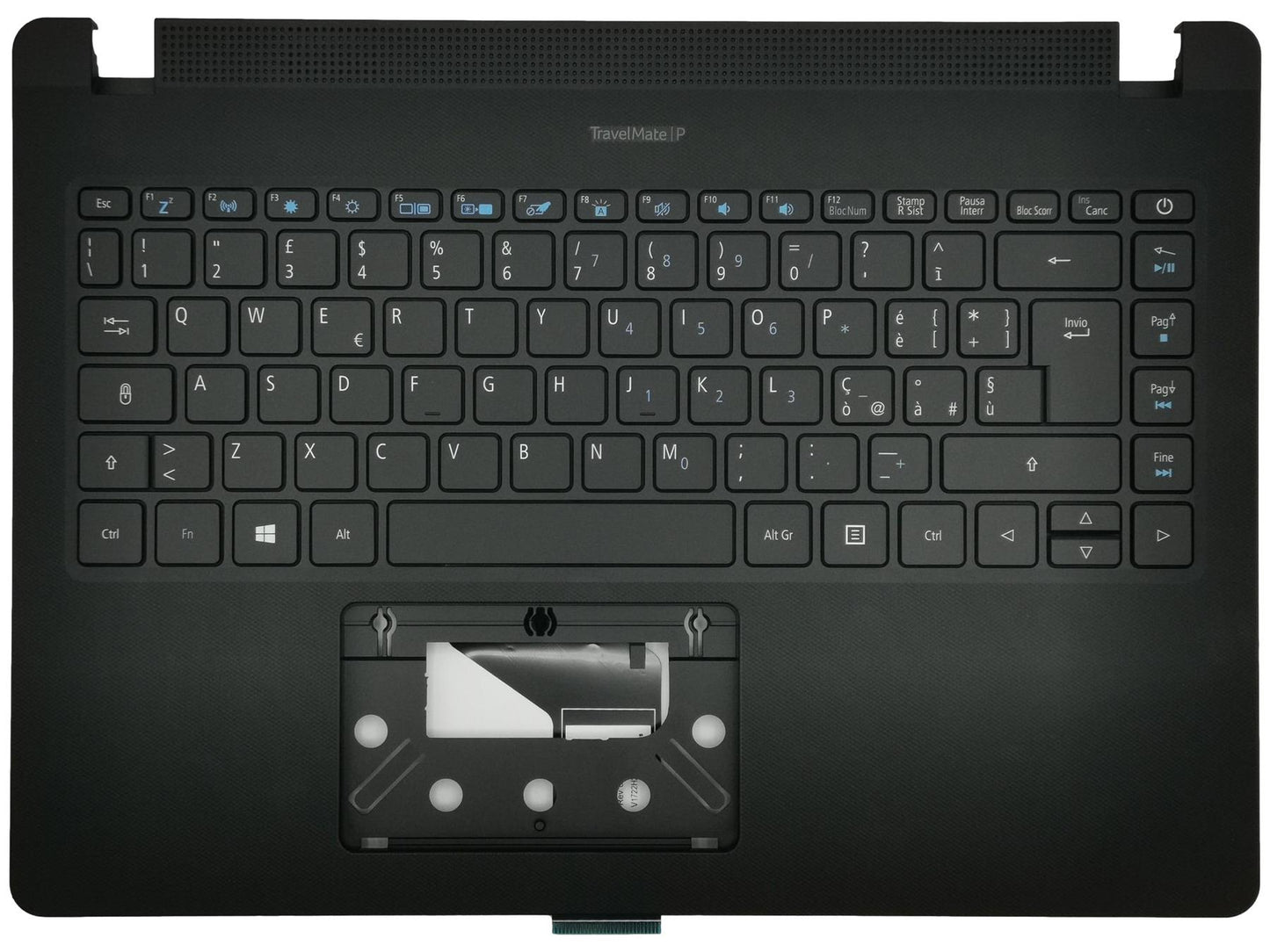 Acer Travelmate P214-52 Housse repose-mains pour clavier italien noir 6B.VMLN7.016