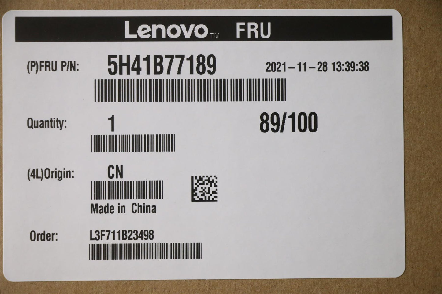 Lenovo ThinkPad X13 2 Fan Heatsink 5H41B77189