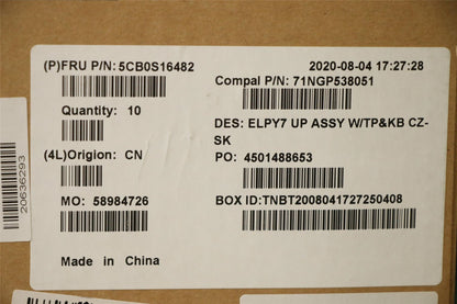 Lenovo UpperCase C 81HH BKW/KBTPBL CZ-SK 5CB0S16482