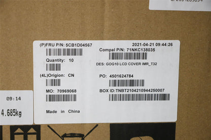 Lenovo IdeaPad 3-15IHU6 3-15ACH6 LCD Cover Rear Back Housing Black 5CB1D04567