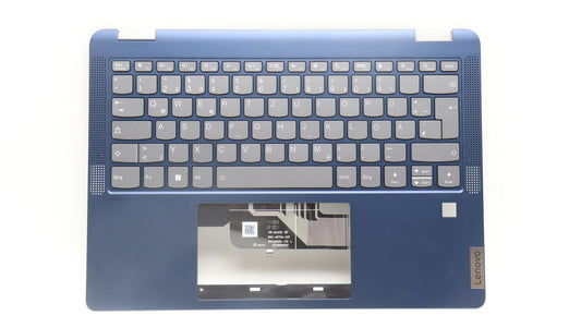 Lenovo IdeaPad 5 14ABR8 Keyboard Palmrest Top Cover German Abyss Blue 5CB1K20728