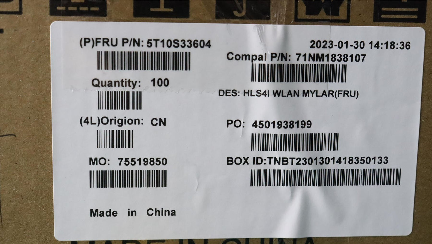 Lenovo WLAN Mylar C 82XF 5T10S33604