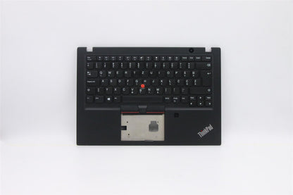 Lenovo ThinkPad T490s Keyboard Palmrest Top Cover Slovenian Black 02HM443