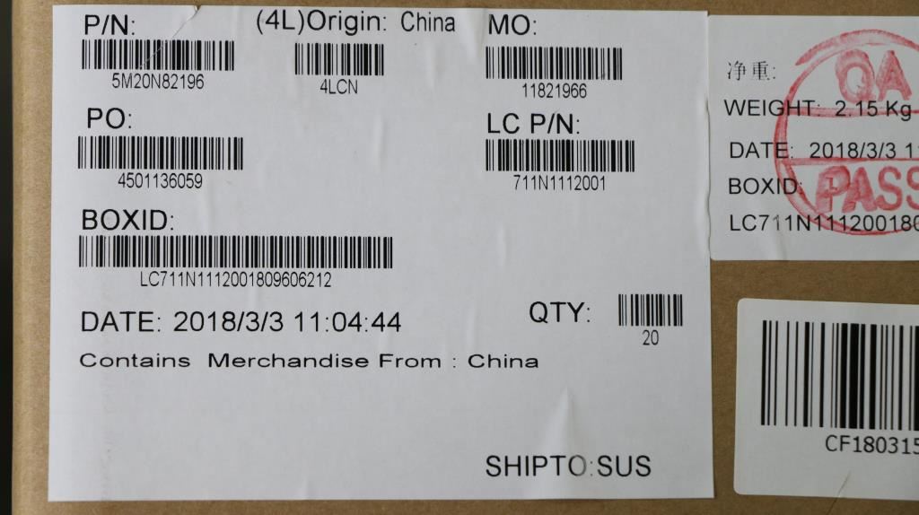 Lenovo 5M20N82196 MECHANICAL DUMMY ODD WH L80XK