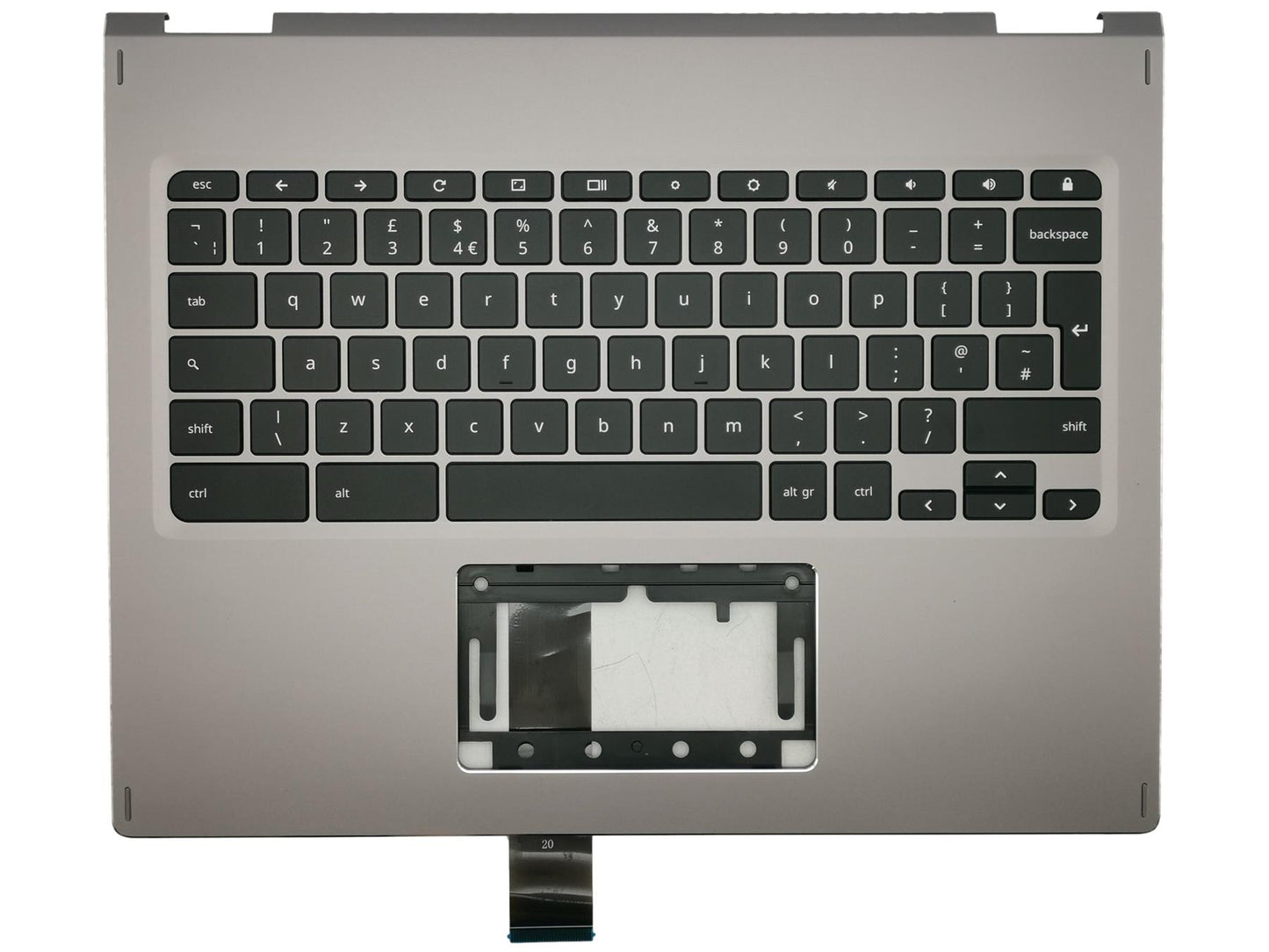 Acer Chromebook Spin CP713-1WN Palmrest Cover Keyboard UK Grey Gray 6B.H0RN7.019