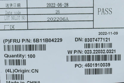 Lenovo 100 W Gen 3 300 W Gen 3 500 W Gen 3 100 W Gen 4 RTC-Akku 5B11B04229