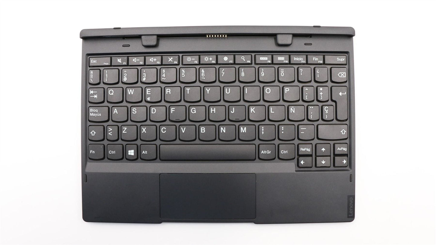 Lenovo Tablet 10 Dock Tastatur Handballenauflage Touchpad Spanisch Schwarz 02DC183