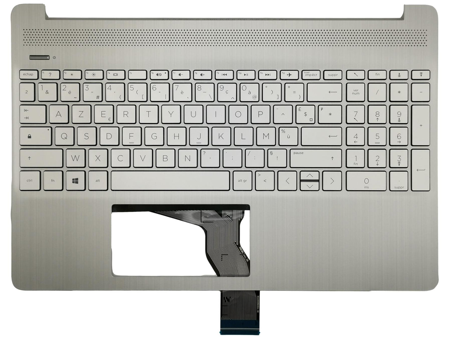 HP 15S-EQ 15S-FQ Palmrest Touchpad Cover Keyboard French Silver M17184-051