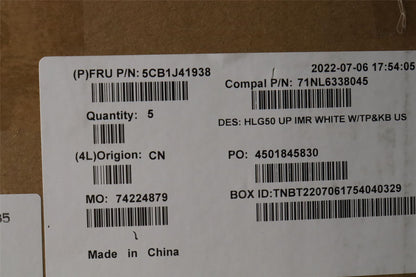 Lenovo Gaming 3 15ARH7 Keyboard Palmrest Top Cover US White 5CB1J41938