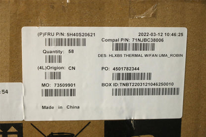 Lenovo ThinkBook 15 G4 ABA 15 G5 ABP Thermal Heatsink Cooling Fan 5H40S20622
