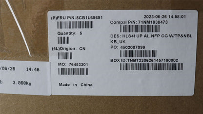 Lenovo UpperCase_UKE C82XD NFP CG NBL AL 5CB1L69691