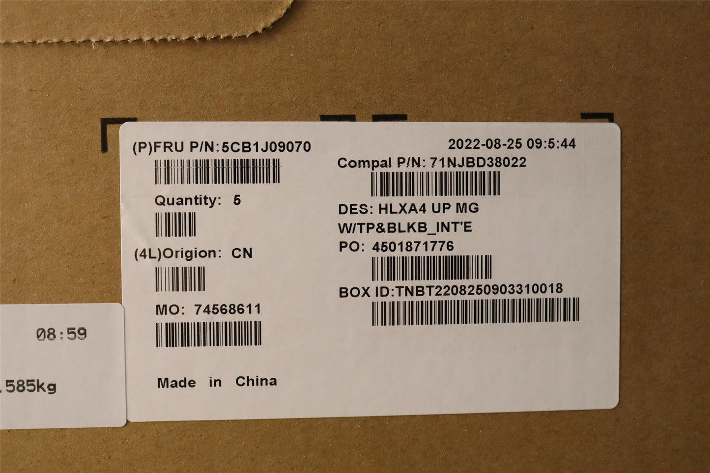 Lenovo ThinkBook 14 G4 IAP Palmrest Cover Touchpad Keyboard US Euro 5CB1J09070