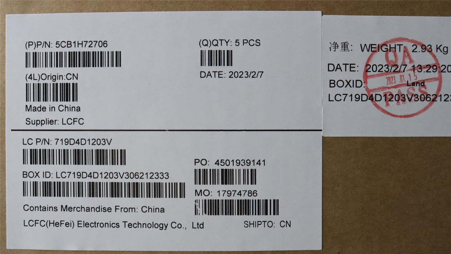 Lenovo Upper Case ASM_ITA L82RM AG_NFP 5CB1H72706