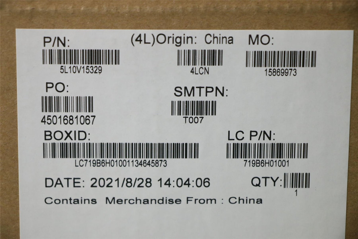 Lenovo LABEL FRU Label kits 5L10V15329
