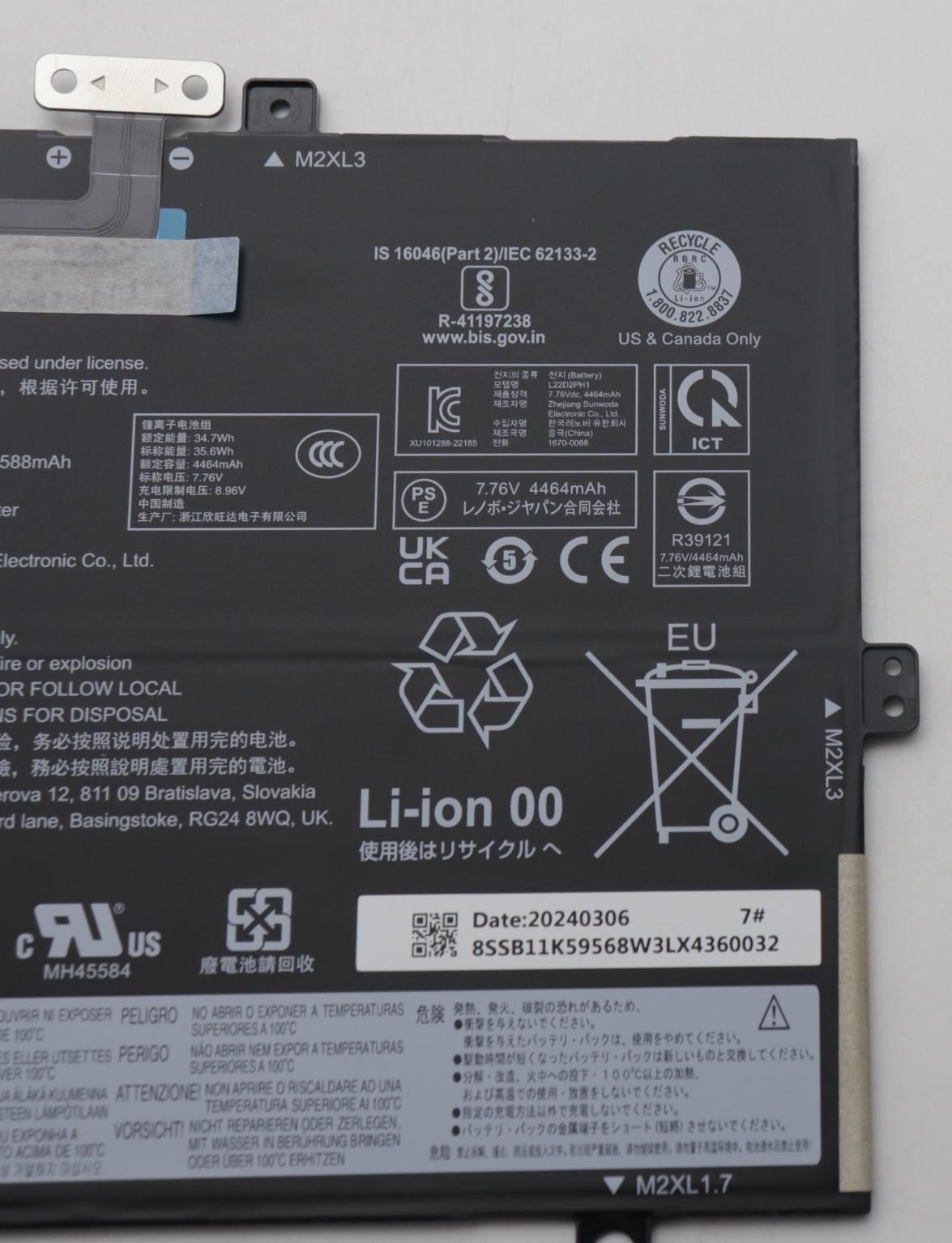 Lenovo IdeaPad 3 11IAN8 Battery 5B11K59567