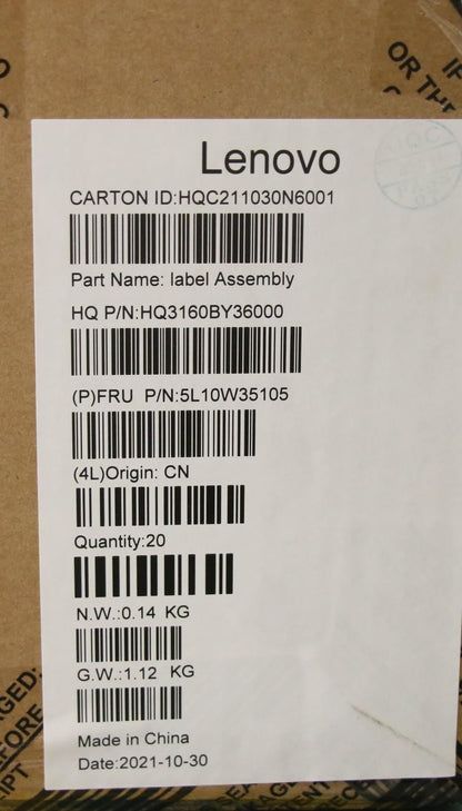 Lenovo LABEL LABEL H 20WH geo label kit 5L10W35105