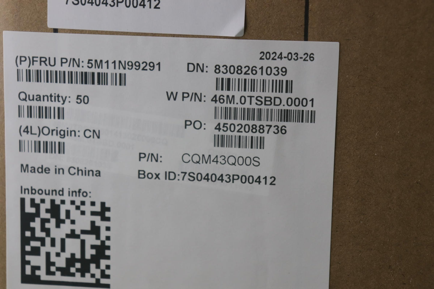 Lenovo MECH_ASM FRU PWRbutton,FPR,BracASM,Blanc Fingerprint FPR Board 5M11N99291