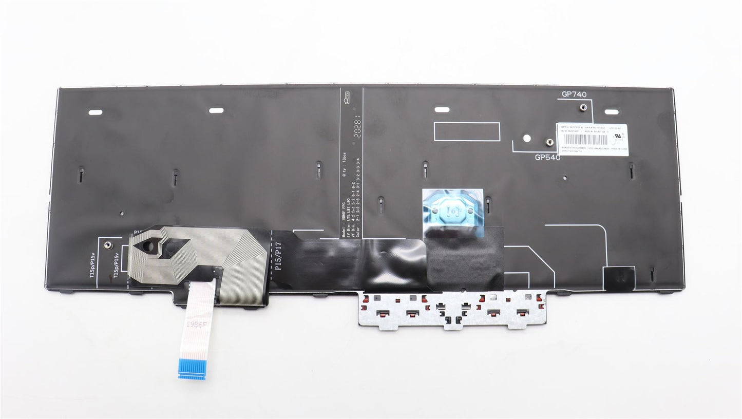 Lenovo ThinkPad P17 Gen 1 Keyboard Icelandic Black Backlit 5M10Z54380