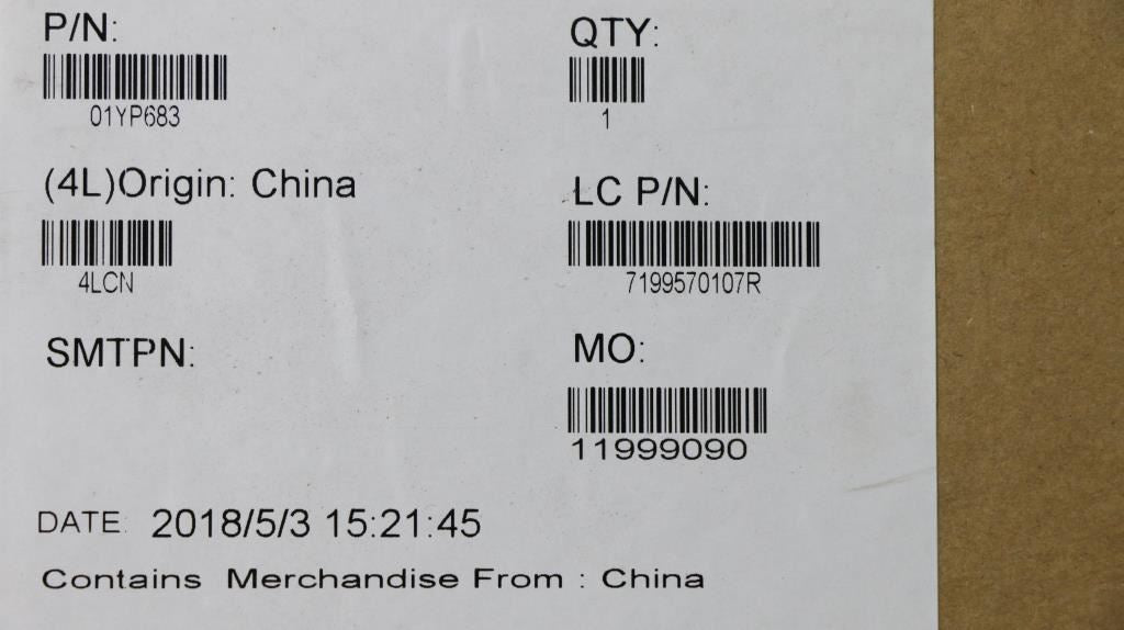 Lenovo Latin American Spanish Keyboard 01YP683