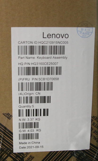 Lenovo IdeaPad 3 14M836 Palmrest Cover Touchpad Keyboard Portuguese 5CB1D70658
