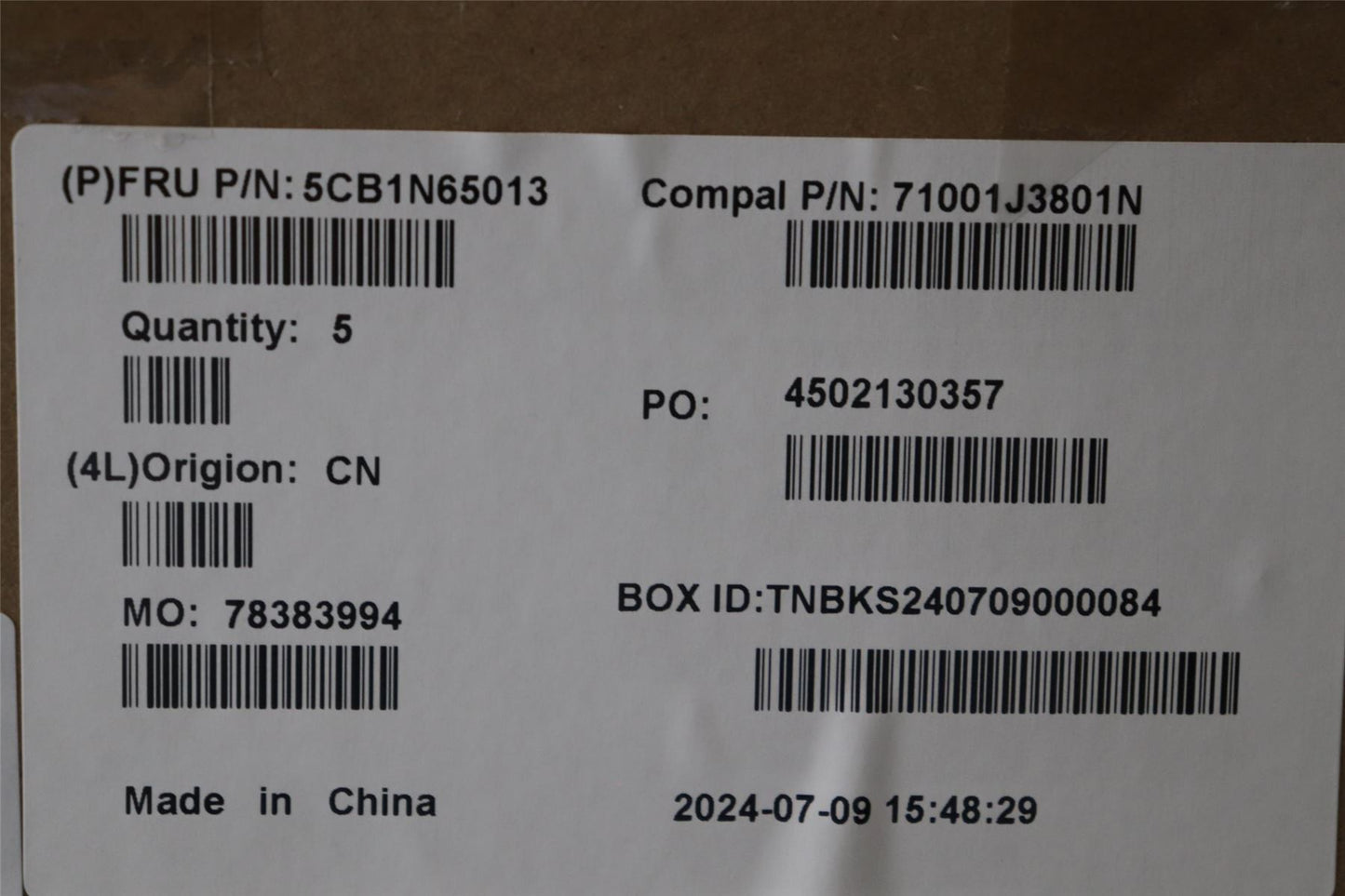 Lenovo UpperCase_UKE C 83G1 CG FP BL 5CB1N65013