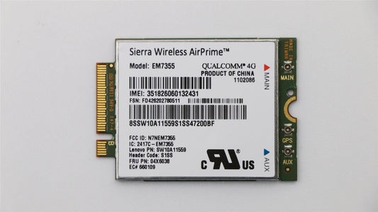 Lenovo Wireless,WWAN,SIE,7355 M.2 3FF 04X6038