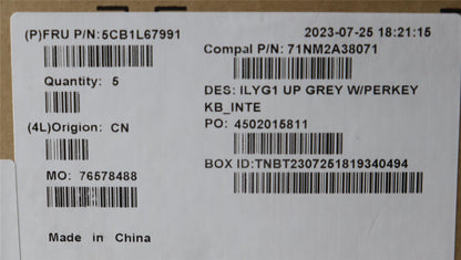 Lenovo Legion S7 16IRH8 Keyboard Palmrest Top Cover US Europe Silver 5CB1L67991