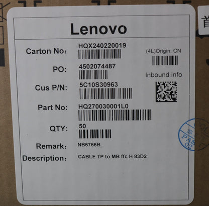 Lenovo TP to MB ffc H 83D2 5C10S30963