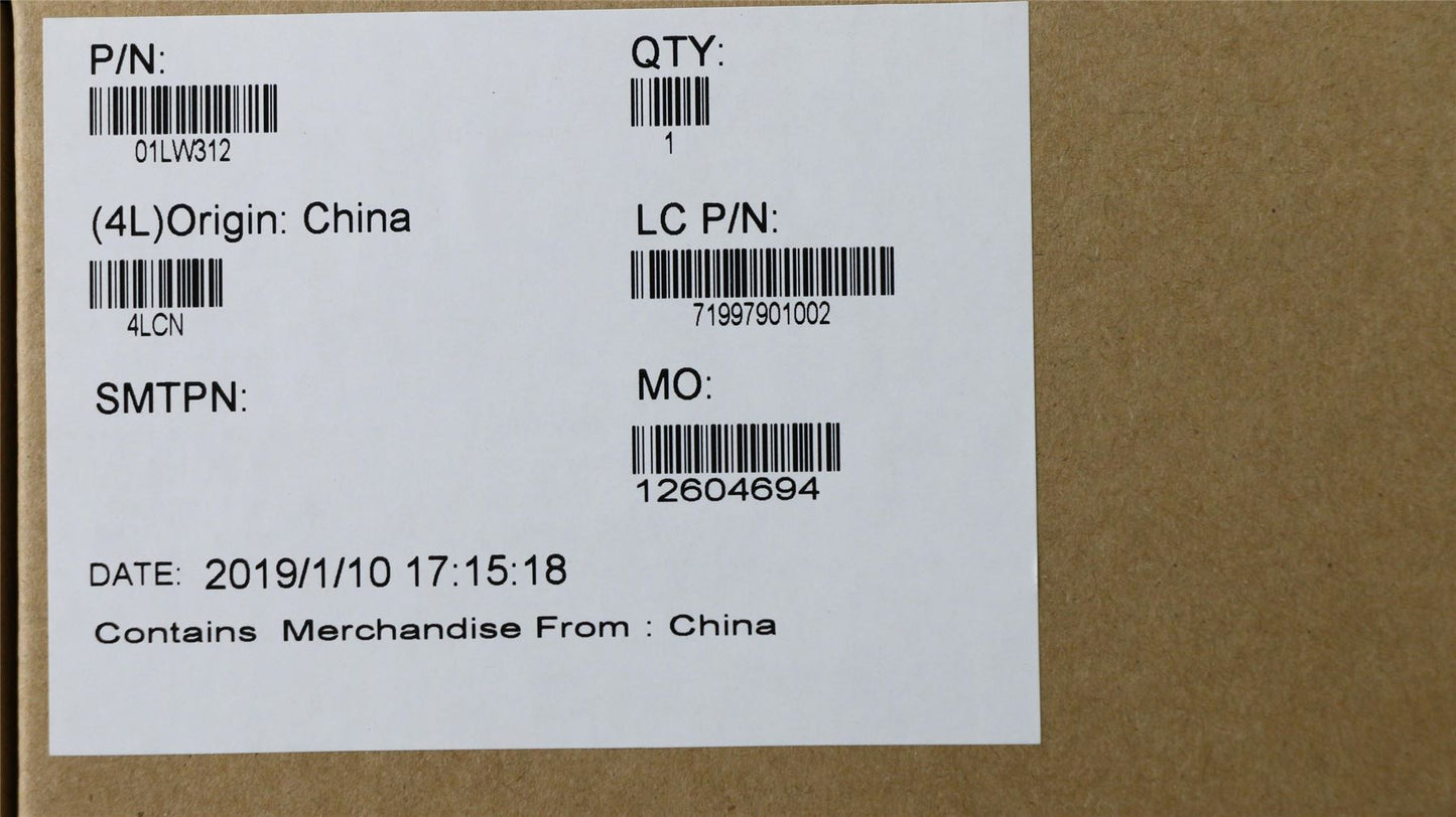 Lenovo ThinkPad L480 LCD Cover Rear Back Housing Black 01LW312